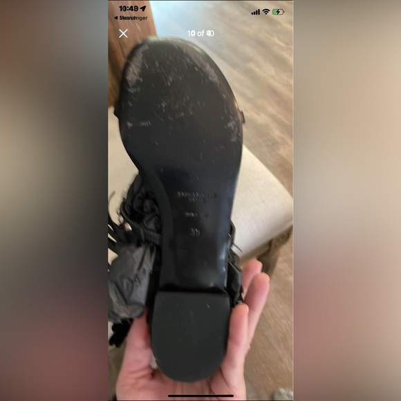 YSL Saint Laurent Women’s Nu Pieds Fringe & Studded Gladiator Sandals SZ 39 - Picture 4 of 4